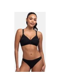 Bralette-BH Dorina "Monica", Damen, Gr. 80, Cup C, schwarz, Spitze, Obermaterial: 88% Baumwolle, 9% Polyamid, 3% Elasthan, leicht transparent, unifarben, bequem, BHs, mit Spitzeneins&auml;tze an den Cups, ohne B&uuml;gel, bequem