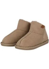 Hausschuh Apollo "KINDER BOOTS", M&auml;dchen, Gr. 25/26, beige, Obermaterial: 100% Polyester, unifarben, Schuhe Hausschuh, mit Ziern&auml;hten