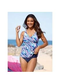 Tankini-Top feel good, Damen, Gr. 52, Cup C, t&uuml;rkis, lila, bedruckt, Elasthan, Polyamid, Bikini-Oberteile