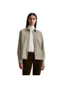 Marc O'Polo Langarmbluse MARC O'POLO DENIM "aus reiner Bio-Baumwolle", Damen, Gr. M, gr&uuml;n (dunkelgr&uuml;n), Obermaterial: 100% Baumwolle, unifarben, regular fit normal, Blusen