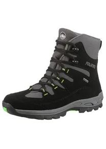 Winterboots Polarino "Glacier", Herren, Gr. 45, grau (anthrazit, schwarz), Nylon, Synthetik, kontrastfarbene Details, Schuhe Winterboots, mit Comfortex-Membrane