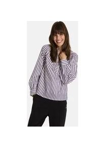 LIEBLINGSST&Uuml;CK Schlupfbluse LIEBLINGSST&Uuml;CK "Betsey", Damen, Gr. 36, wei&szlig; (sanftes wei&szlig;), Web, Obermaterial: 60% Lyocell, 40% Baumwolle, gemustert, gestreift, mehrfarbig, V-Ausschnitt, 2-Knopf-Manschette, Blusen Schlupfbluse, mit Tunika-Ausschnitt