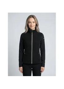 Fleecejacke Icepeak "Icepeak ETTENHEIM", Damen, Gr. XL, basic schwarz, Fleece, Obermaterial: 84% Polyester, 13% Viskose, 3% Elasthan, hoch geschlossener Ausschnitt, eingefasste Kante, Jacken Fleecejacke, f&uuml;r Outdoor-Aktivit&auml;ten, atmungsaktiv, schnell trocknend