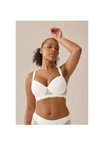 Schalen-BH Naturana "The Friday", Damen, Gr. 95, Cup C, beige (ecru), Obermaterial: 89% Polyamid, 11% Elasthan. Cups: 85% Polyamid, 15% Elasthan. Futter: 92% Polyamid, 8% Elasthan, unifarben, BHs Schalen-BH, mit B&uuml;gel, mit Spitze, feminin, weich, bequem