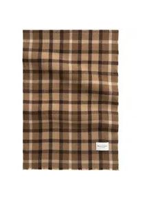 Marc O'Polo Karotuch MARC O'POLO "mit kurzen Fransen", Damen, bunt (medium beige), Obermaterial: 100% Schurwolle, kariert, Modet&uuml;cher