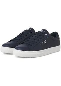 Jack & Jones Sneaker JACK & JONES "JFWBALE", Herren, Gr. 44, dunkelblau, Lederimitat, Schuhe Sneaker, mit seitlichem Logo
