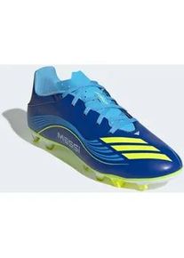 Fu&szlig;ballschuh Adidas PERFORMANCE "F50 MESSI CLUB F&Uuml;R HART- UND ASCHENPL&Auml;TZE", Herren, Gr. 42,5, gelb (royal blau, solar gelb, semi blau burst), Synthetik, Schuhe Fu&szlig;ballschuh, geeignet f&uuml;r Rasen- und Kunstrasenpl&auml;tze