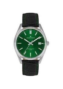 Quarzuhr Jacques Lemans "Derby", schwarz (schwarz, gr&uuml;n), Armbanduhren, Damen, Quarzuhr, Armbanduhr, Herrenuhr, Damenuhr, Lederarmband, Datum