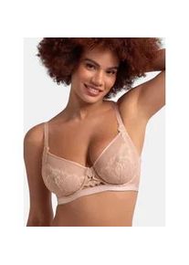 B&uuml;gel-BH Dorina, Damen, Gr. 105, Cup F, pink, Obermaterial: 68% Polyamid, 21% Polyester, 11% Elasthan, unifarben, bequem, BHs B&uuml;gel-BH, Curves mit feinem Spitzenbesatz