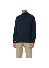 Troyer s.Oliver, Damen, Gr. M, navy, Strick, Obermaterial: 100% Baumwolle, unifarben, normal h&uuml;ftbedeckend, Rundhals, B&uuml;ndchen, Pullover Troyer, in Strick-Optik