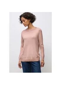 Strickpullover Street One, Damen, Gr. 42, faded rose meliert, Strick, Obermaterial: 30% Polyester, 27% Polyacryl, 23% Polyamid, 20% Viskose, meliert, regular fit normal, ohne Ausschnitt, Rollkante, Pullover Strickpullover, mit feiner Rollkante