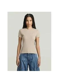 G-Star Raw T-Shirt G-STAR "Rib Cap Sleeve T-Shirt", Damen, Gr. XL, dk brick, Obermaterial: 94% Baumwolle, 6% Elasthan, Shirts T-Shirt