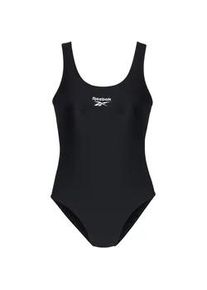 Badeanzug Reebok "Adelia", Damen, Gr. S, N-Gr, schwarz, Obermaterial: 80% Polyamid, 20% Elasthan. Futter: 100% Polyester, Badeanz&uuml;ge Badeanzug, Racer-Back Cut Out, sportlich, schlicht, bequem, Logo vorne