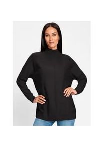 Strickpullover Heine "Pullover", Damen, Gr. 36, schwarz, 100% Baumwolle, unifarben, Pullover Strickpullover