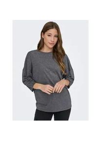 3/4-Arm-Shirt Only "ONLSILVERY GLAMOUR LUREX 3/4 TOP JRS", Damen, Gr. XS, schwarz (schwarz detail:silber lurex), Jersey, Obermaterial: 60% Polyester, 24% Viskose, 16% metallisierte Fasern, Glitzermuster, regular fit, Rundhals, Shirts 3/4-Arm-Shirt, mit Glitzer-Effekt