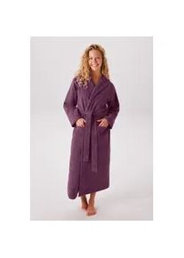 Unisex-Bademantel Kangaroos "Cassidy, f&uuml;r Damen & Herren, Standardl&auml;nge & &Uuml;berl&auml;nge" Gr. S, mauve, L:130cm, Walkfrottee, Hausm&auml;ntel, mit Taschen, M&auml;nner und Frauen, Baumwolle, Reise, Hotel, Sauna, S-3XL