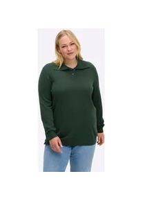 Rollkragenpullover sheego "Pullover", Damen, Gr. 48/50, moos, 50% Baumwolle, 50% Polyacryl, unifarben, Pullover Rollkragenpullover