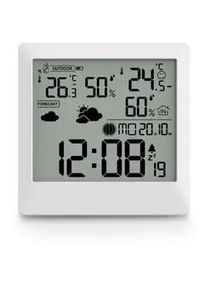 Wetterstation Hama "Wetterstation "Palawan" mit Au&szlig;ensensor, Funk, Wecker", wei&szlig;, Wetterstationen, Kinder, Innen-/Au&szlig;entemperatur, Hygrometer