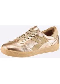 Sneaker Andrea Conti, Damen, Gr. 39, apricotmetallic, camel, Glattleder, Leder, Rindsleder, Schuhe Sneaker