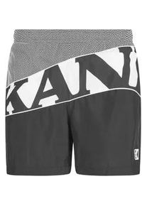 Shorts Karl Kani "Karl Kani Herren KM242-014-2 Wavy Retro Black Trackshorts", Herren, Gr. L, US-Gr&ouml;&szlig;en, schwarz, wei&szlig;, 100% Polyester, normal, Hosen Shorts