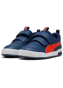Sneaker Puma "MULTIFLEX 2 SL V PS", Damen, Gr. 35, blau (persian blau, fierce rot), Synthetik, Schuhe Sneaker, mit Klettverschluss, innen aus Textil, Obermaterial aus Synthetik