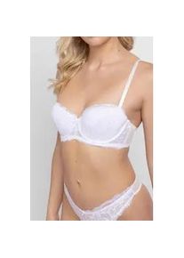 Balconette-BH Dorina "Perfect Lace", Damen, Gr. 95, Cup E, wei&szlig;, Microtouch, Obermaterial: 90% Nylon, 10% Elasthan, BHs Balconette-BH, mit Spitze, elastisch