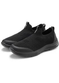 Sneaker John Devin "Slipper, Freizeitschuh, Textilschuhe, Stoffschuhe, Turnschuh", Herren, Gr. 45, schwarz, Obermaterial: 80% Textilmaterial, 20% Lederimitat. Decksohle: 100% Textilmaterial. Futter: 100% Textilmaterial. Laufsohle: 100% Synthetik, Mesh, unifarben, Basic, Schuhe Sneaker, mit ultraleichter Sohle Unisex VEGAN