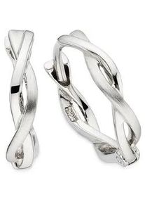 Paar Creolen Bruno Banani "Schmuck Geschenk Silbercreolen", silberfarben, Ohrringe, Damen, 15mm, Silber 925 (Sterlingsilber)