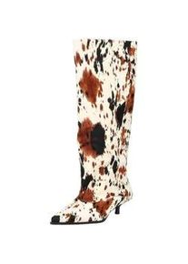 Stiefel Inuovo "Inuovo Stiefel Leder", Damen, Gr. 37, wei&szlig;, braun, Leder, Schuhe Stiefel