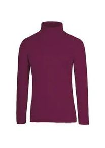 Rollkragenshirt TRIGEMA "TRIGEMA Rollkragenshirt", Herren, Gr. S, sangria, Feinstrick, 95% Baumwolle, 5% Elastan, Basic, normal, ohne Ausschnitt, Shirts