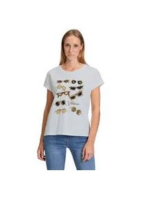 Kurzarmshirt Betty Barclay "Damen mit Aufdruck", Damen, Gr. 44, patch wei&szlig;, beige, Jersey, Obermaterial: 100% Baumwolle, loose fit normal, Rundhals, Shirts