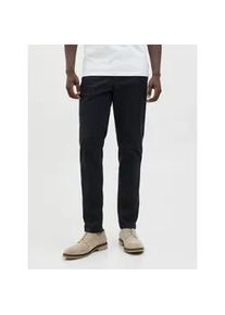 Jack & Jones Chinohose JACK & JONES "JPSTMARCO ARTHUR CHINO SN", Herren, Gr. 31, L&auml;nge 34, blau (schwarz navy), Web, Obermaterial: 97% Baumwolle, 3% Elasthan, unifarben, slim fit kn&ouml;chellang, Hosen Chinohose