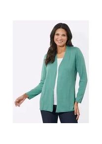 Strickjacke Classic Basics, Damen, Gr. 56, gr&uuml;n (salbei, meliert), 40% Viskose, 30% Polyamid, 25% Polyester, 5% Kaschmir, meliert, Strickjacken Strickjacke