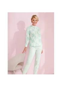 w&auml;schepur Schlafanzug W&Auml;SCHEPUR, Damen, Gr. 36/38, zartmint, ozean, bedruckt, 100% Baumwolle, Homewear-Sets Schlafanzug