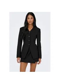 Jerseyblazer Only "ONLLAMINA LIFE L/S FIT BLAZER TLR", Damen, Gr. 40, schwarz, Obermaterial: 97% Polyester, 3% Elasthan, unifarben, regular fit normal, Blazer