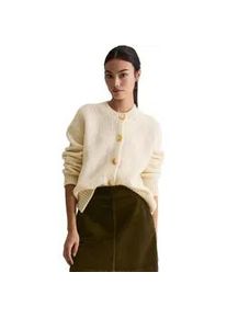 Marc O'Polo Cardigan MARC O'POLO DENIM "relaxed", Damen, Gr. XL, wei&szlig; blush, Strick, Obermaterial: 60% Schurwolle, 16% Polyamid, 12% Alpaka, 12% Polyacryl, relaxed fit, Rundhals, Strickjacken, aus kuschligem Schurwolle-Alpakawolle-Mix