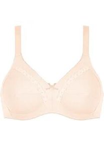Soft-BH Naturana "Classics", Damen, Gr. 85, Cup B, wei&szlig; rosa, Obermaterial: 100% Baumwolle, bequem, BHs Soft-BH, feminin, bequem, breite Tr&auml;ger, ohne B&uuml;gel, dekorative Schleife