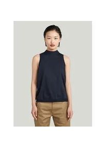 G-Star Raw T-Shirt G-STAR "Open Back Knit Tanktop", Damen, Gr. M, osaka blau, Obermaterial: 100% Baumwolle, Shirts T-Shirt