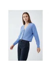 Strickjacke Only "ONLCAROL NICE L/S CARDIGAN KNT NOOS", Damen, Gr. XS, cornflower blau, Strick, Obermaterial: 100% Polyacryl, unifarben, regular fit h&uuml;ftlang, V-Ausschnitt, Rippb&uuml;ndchen, Strickjacken Strickjacke, Kunstfaser, regular fit