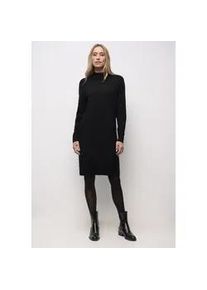 Strickkleid Street One, Damen, Gr. 46, EURO-Gr&ouml;&szlig;en, schwarz, Stoff, 50% Viskose, 30% Polyester, 20% Polyamid, unifarben, regular fit knieumspielend, Rundhals, elastischer Bund, Kleider Strickkleid, knielang