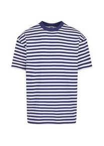 T-Shirt Urban Classics "Urban Classics Herren Regular Stripe Tee", Damen, Gr. XL, wei&szlig;, city rot, 100% Baumwolle, gestreift, normal, Rundhals, Shirts T-Shirt