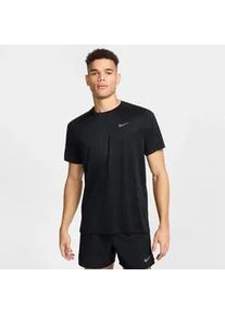 Laufshirt Nike "M NK DFADV STRIDE SS TOP", Herren, Gr. XXL, schwarz (schwarz, reflect), Obermaterial: 100% Polyester, normal, Rundhals, Shirts Laufshirt