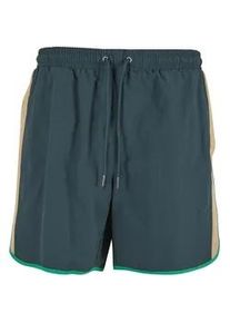 Badeshorts Urban Classics "Urban Classics Retro Look Swim Shorts", Herren, Gr. L, US-Gr&ouml;&szlig;en, bottlegr&uuml;n, 100% Nylon, Badehosen Badeshorts