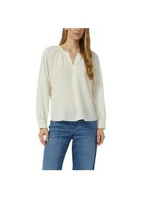 Langarmbluse s.Oliver, Damen, Gr. 34, wei&szlig;, Web, Obermaterial: 78% Polyester, 21% Viskose, 1% Elasthan, unifarben, relaxed fit normal, Rundhals, Manschette, Blusen, mit Manschetten