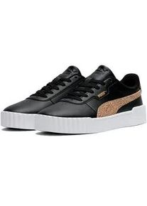 Sneaker Puma "CARINA 3.0 TOPCAT", Damen, Gr. 36, Puma schwarz, toasted almond, Synthetik, Schuhe Sneaker, sportlicher Stil, mit Schn&uuml;rung, Innenmaterial aus Textil