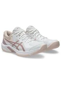 Hallenschuh asics "BEYOND FF", Damen, Gr. 39,5, wei&szlig;, morganite, Textil, Schuhe Hallenschuh