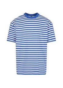 T-Shirt Urban Classics "Urban Classics Herren Regular Stripe Tee", Damen, Gr. 3XL, wei&szlig;, royal, 100% Baumwolle, gestreift, normal, Rundhals, Shirts T-Shirt