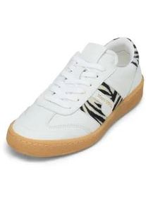 Marc O'Polo Sneaker MARC O'POLO "mit Zebrafellakzenten", Damen, Gr. 39, schwarz, wei&szlig;, Obermaterial: 96% Leder (Rind), 4% Polyester, unifarben, Schuhe Sneaker