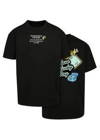 T-Shirt "Upscale by Mister Tee Herren Intepol Oversize Tee", Damen, Gr. M, schwarz, 100% Baumwolle, UPSCALE BY Mister Tee, unifarben, oversize, Rundhals, Shirts T-Shirt