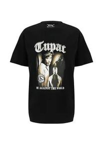 T-Shirt "Upscale by Mister Tee Herren Tupac MATW Sepia Oversize Tee", Damen, Gr. M, schwarz, 100% Baumwolle, UPSCALE BY Mister Tee, unifarben, oversize, Rundhals, Shirts T-Shirt